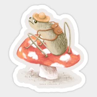 Awkward Toad Ready for Adventure Sticker